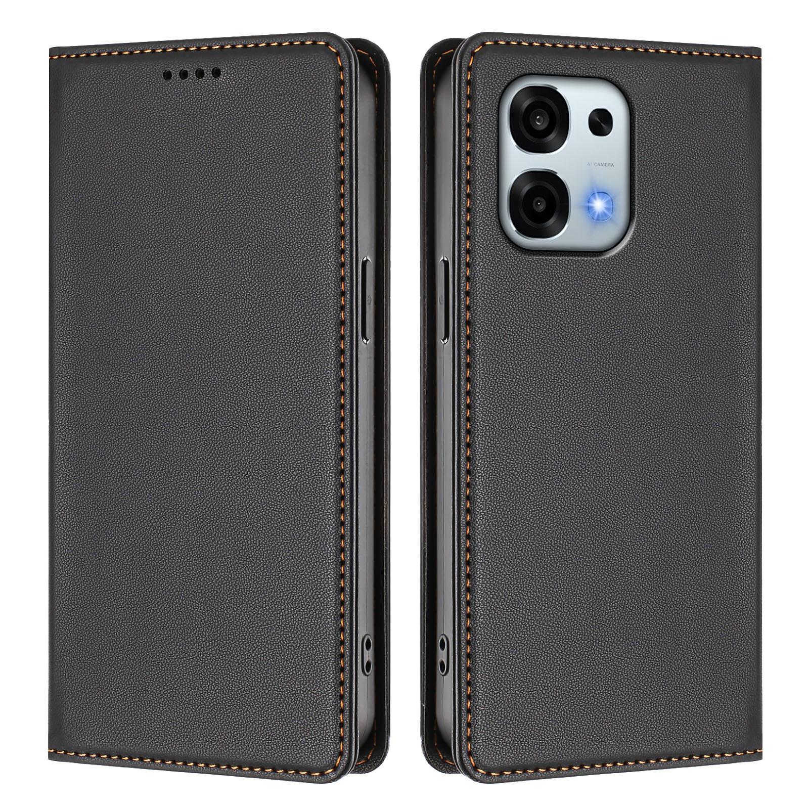 

For Oppo A6 5G Leather Wallet Case Magnetic Closure RFID Blocking Phone Cover