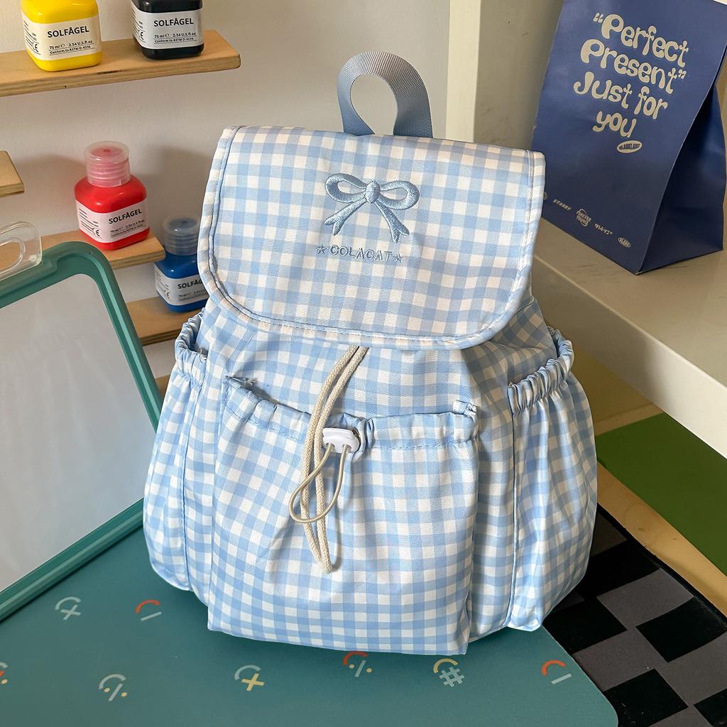 Schoolbag new spring lazy cute girl backpack primary school bag ins niche fashion lightweight shopping backpack