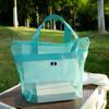 Korean-Style Large Mesh Beach Bag for Toiletries & Makeup - Portable & Water-Resistant