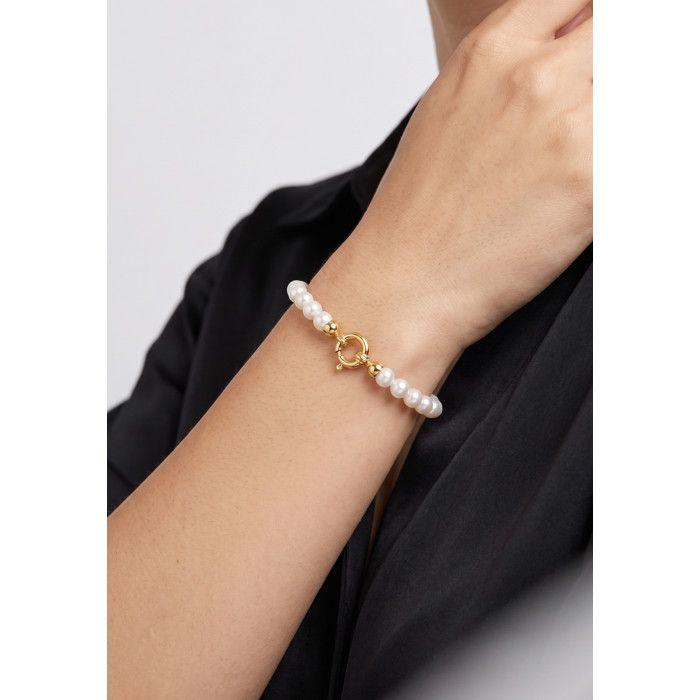 Bracelet - PEARLS & COLORS - Prestige - Perles d'eau douce 8-9 mm - Perles blanches AAA+ - Or jaune 9 ct