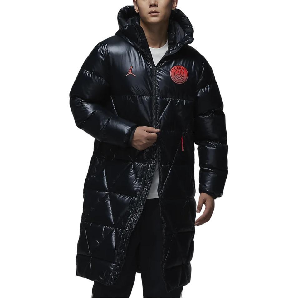 Jordan Paris Saint Germain Puffer Jacket Men's Gray Black FV7743-045