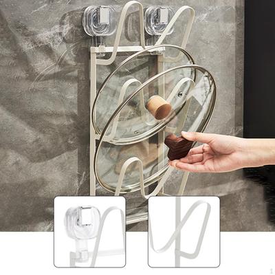 Pot Lid Organizer Cabinet Cutting Board Holder Rack Versatile Simple Wall Mount Pan for