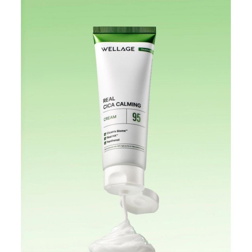 Wellage Real Cica Calming 95 Cream 80ml  +20ml Extra Gift 
