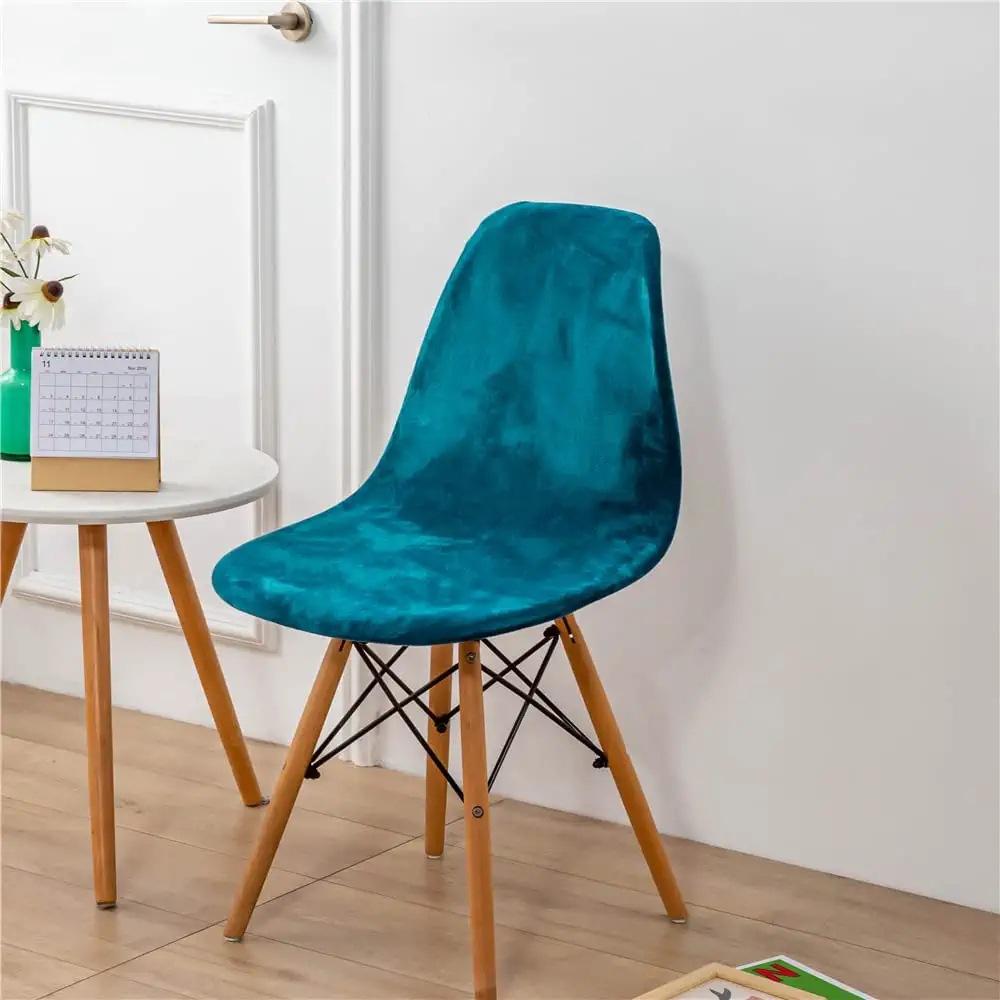 Hochwertiger Samt Stuhlbezug 1/2/4/6 Stück Dehnbarer Stuhlbezug für Esszimmer 2 Arten von Stoffen Stuhlhusse für Zuhause