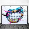 Posters Print Wall Art Painting Home Decor Sexy Women Red Lips Waterproof Canvas Paintings Picture for Living Room Decoration