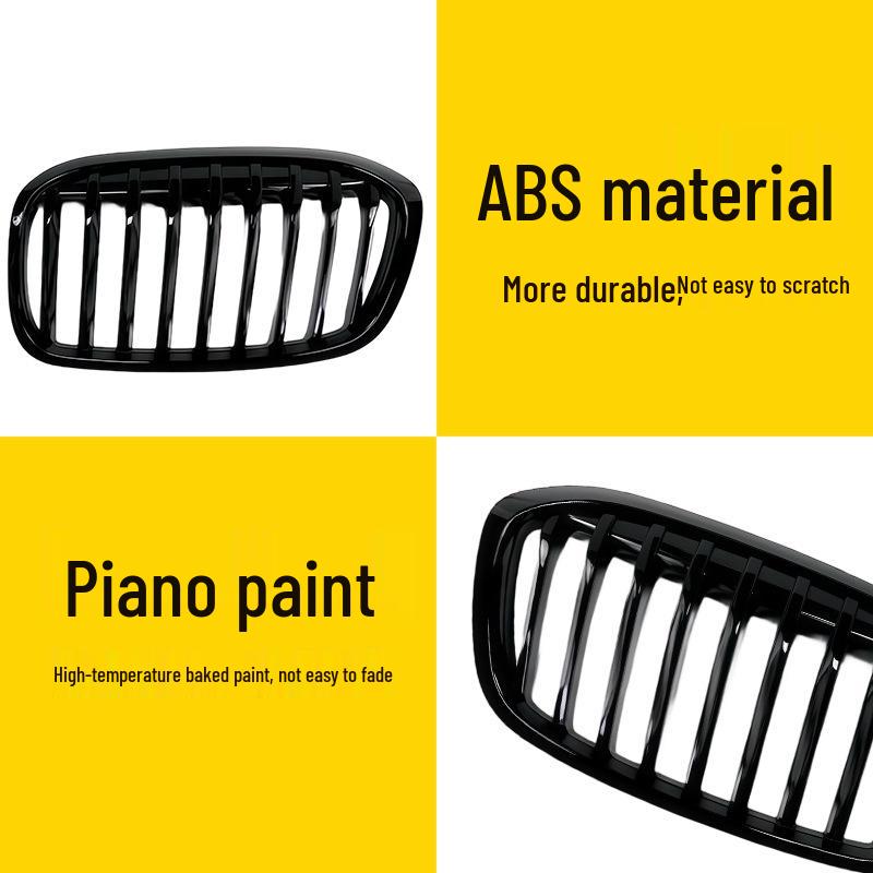 Kompatibilní s 18-21 BMW řady 2 Gran Tourer F46 Mřížka chladiče v lesklé černé barvě (Jeden řádek)