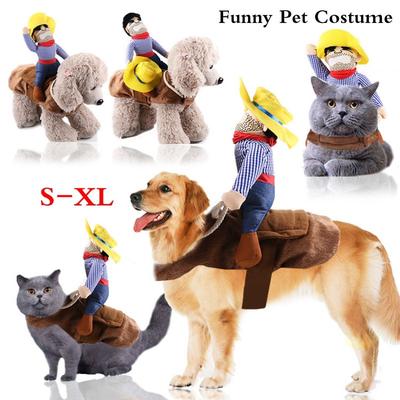Cadılar Bayramı Komik Köpek Giysileri Evcil Hayvan Binicilik Ekipmanları Elbise Küçük Orta Köpek Mayosu Mont Giysiler Rol Oyunu Kedi Evcil Hayvan Malzemeleri
