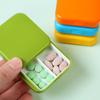 Mini Portable AM PM Pill Organizer Daily 2 Times Pill Case Travel Pill Box 2 Compartment Easy Open Vitamin Container for Pills