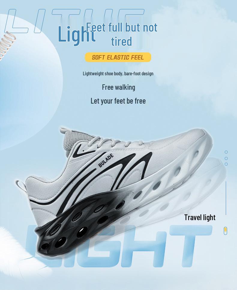 Men's Lightweight Trendy Running Shoes - Autumn/Winter Casual Sneakers, Size 46, Large Size Cold Bonding 