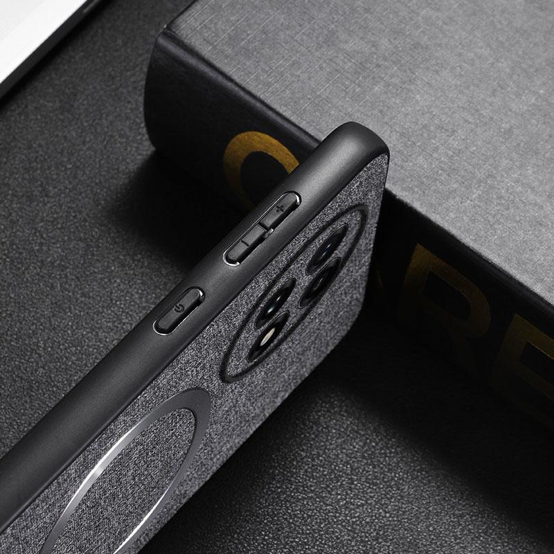 For OnePlus 13 Case Drop-Proof TPU+Cloth Back Phone Cover Compatible with MagSafe