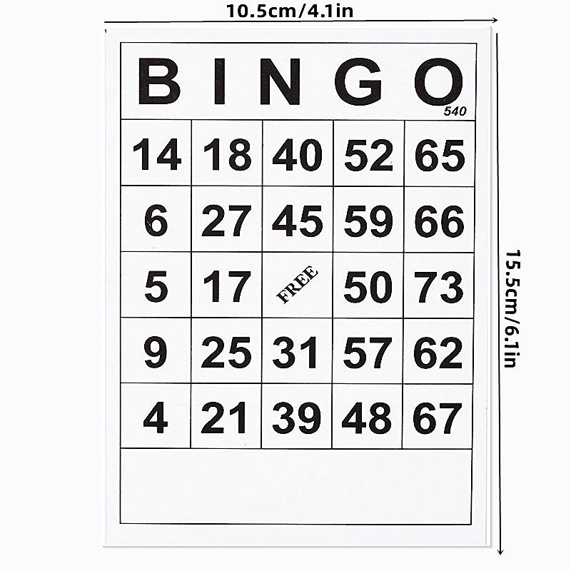 60-Piece Bingo Cards Set: Fun Parent-Child Mini-Game for Kids (Numbers & Lottery Entertainment)