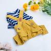 Trendy Pet Clothes Striped Dog Overalls for Small Breeds Breathable Dog Jumpsuit Spring and Autumn Outfit