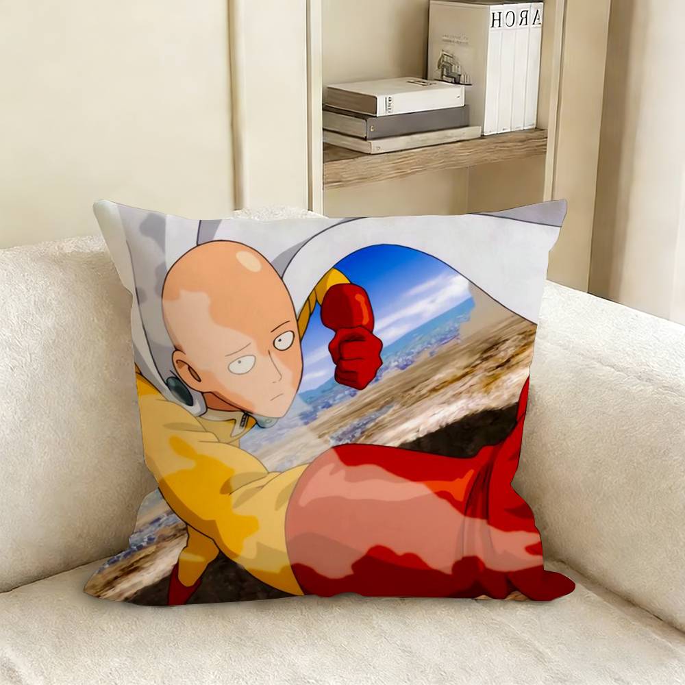 One PPunch SSaitama MMan Pillow Cover Sofa Cushion Cover Home Room Decoration Children Gift