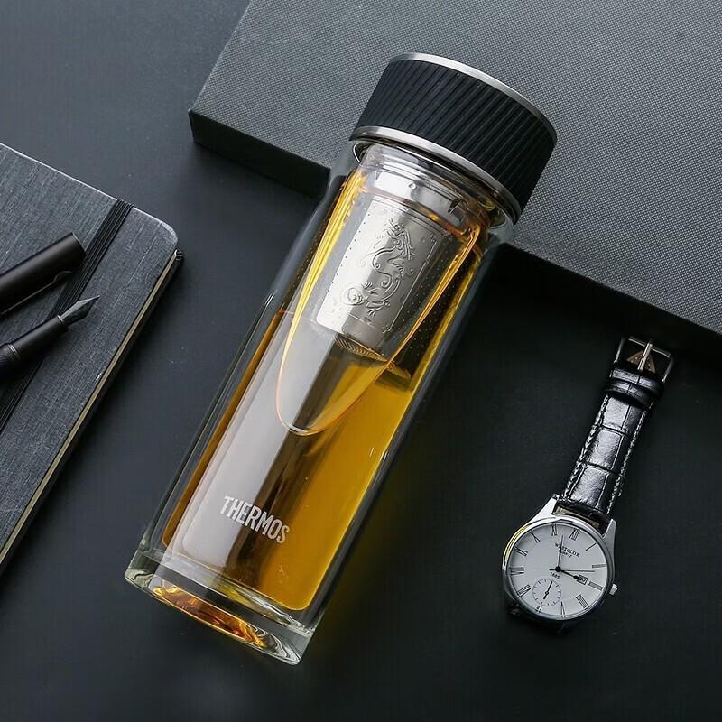 Thermos Double-Layer Insulated Glass Tea Cup