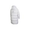 adidas Solid Color Logo Print Pattern Concealed Zipper Hooded Mid-Length Down Jacket Unisex Jacket White HN2128