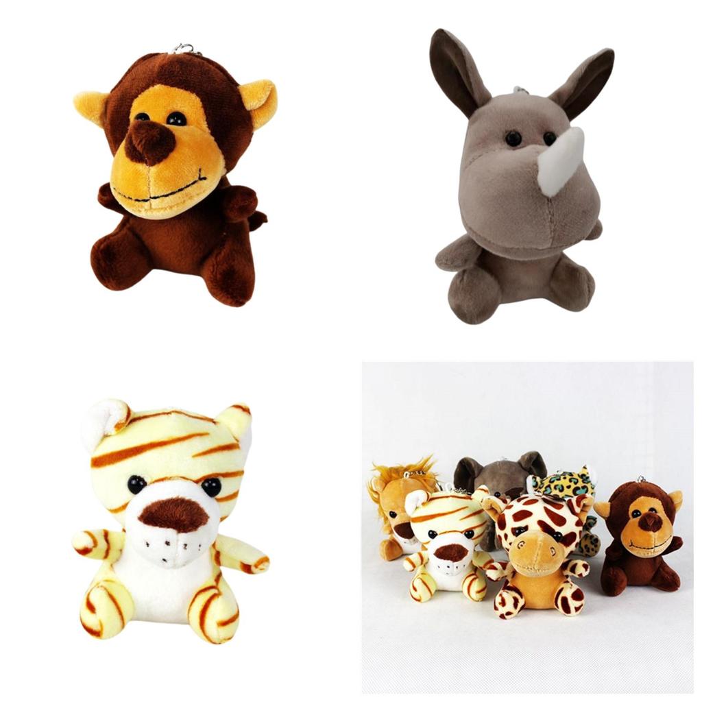 Macchine artigliate per bambole di animali del bosco all'ingrosso, Tigri e leoni di peluche da quattro pollici, Decorazioni e accessori portachiavi in peluche, Cotone PP, Personalizzabile)