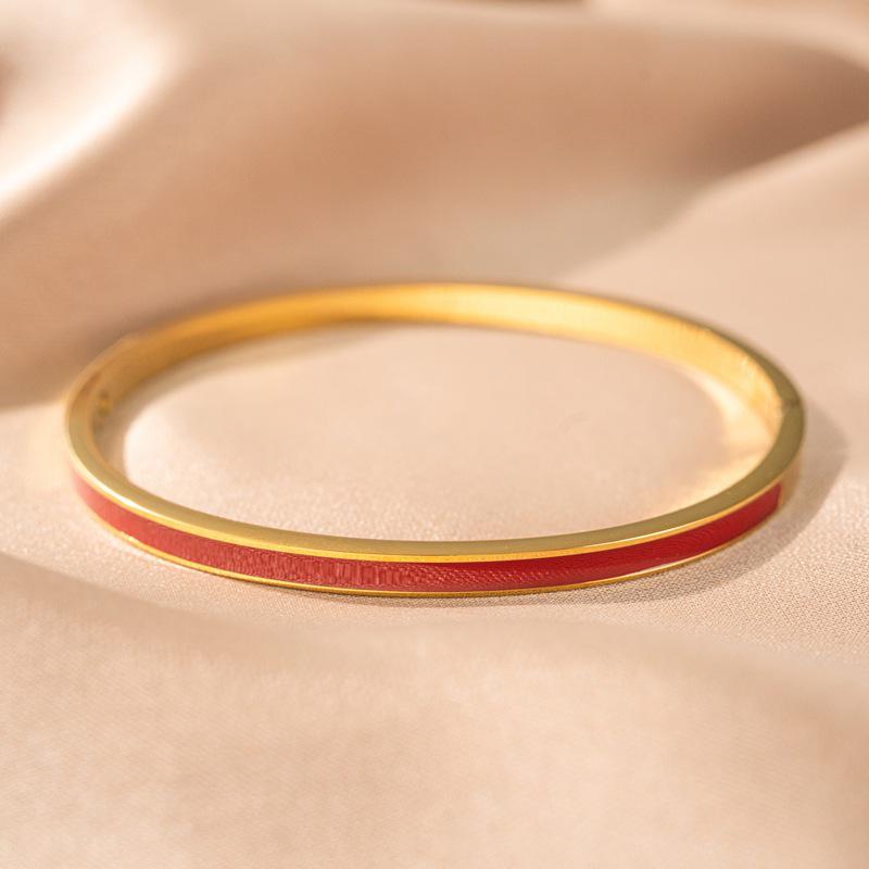 18k Rose Gold Diamond Buckle Bracelet - Korean Stylish Design, High-End Jewelry