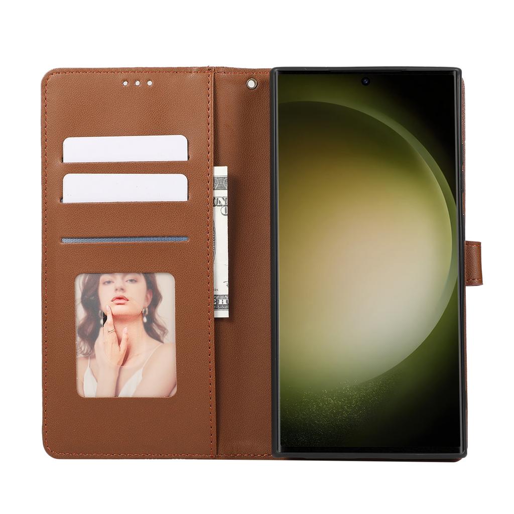 For Samsung Galaxy S25 Ultra Case 3D Rhombus Grid Imprinted Wallet Leather Phone Cover with Lanyard