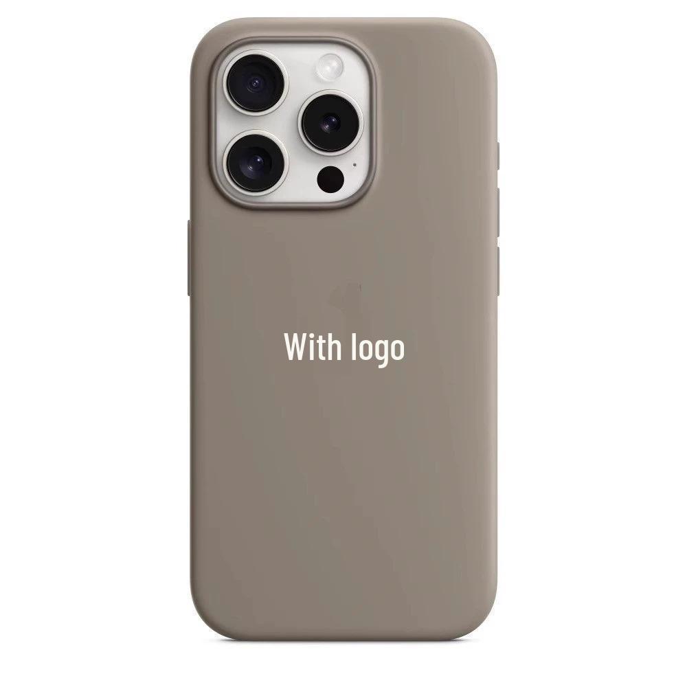 Apple iPhone 15 Pro Max Liquid Silicone Magnetic Case with Pop-up Animation