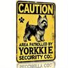 Vintage Iron Yorkshire Patrol Warning Sign  Rustic Wall Art with Humorous Security Co Design   Metal Decor for Home Bar Ca