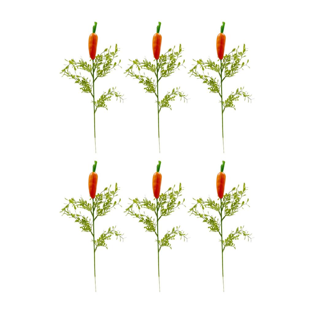 Sztuczne kwiaty, Dekoracyjne kompozycje kwiatowe z rzodkiewką wielkanocną i cytryną, Odpowiednie na domowe przyjęcie, do wazonu, jako centralne elementy dekoracyjne, 6 szt.