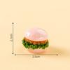 1Pc Miniatur Harz Lebensmittel Spielen Mini Burger Küche Szene Simulation Kreative Puppe Zubehör Ornament Puppenhaus Hamburger
