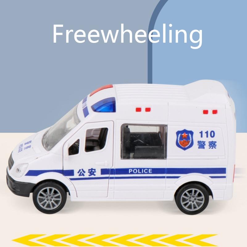 Miniature Educational Inertia Car Fire Truck Ambulance Vehicle Toy Realistic Friction Car Pull Back Vehicle