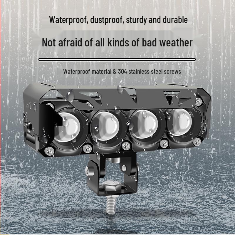 Cross-Border Exclusive LED Motorcycle Headlight: High Beam Four-Eye High-Low Beam Spotlight