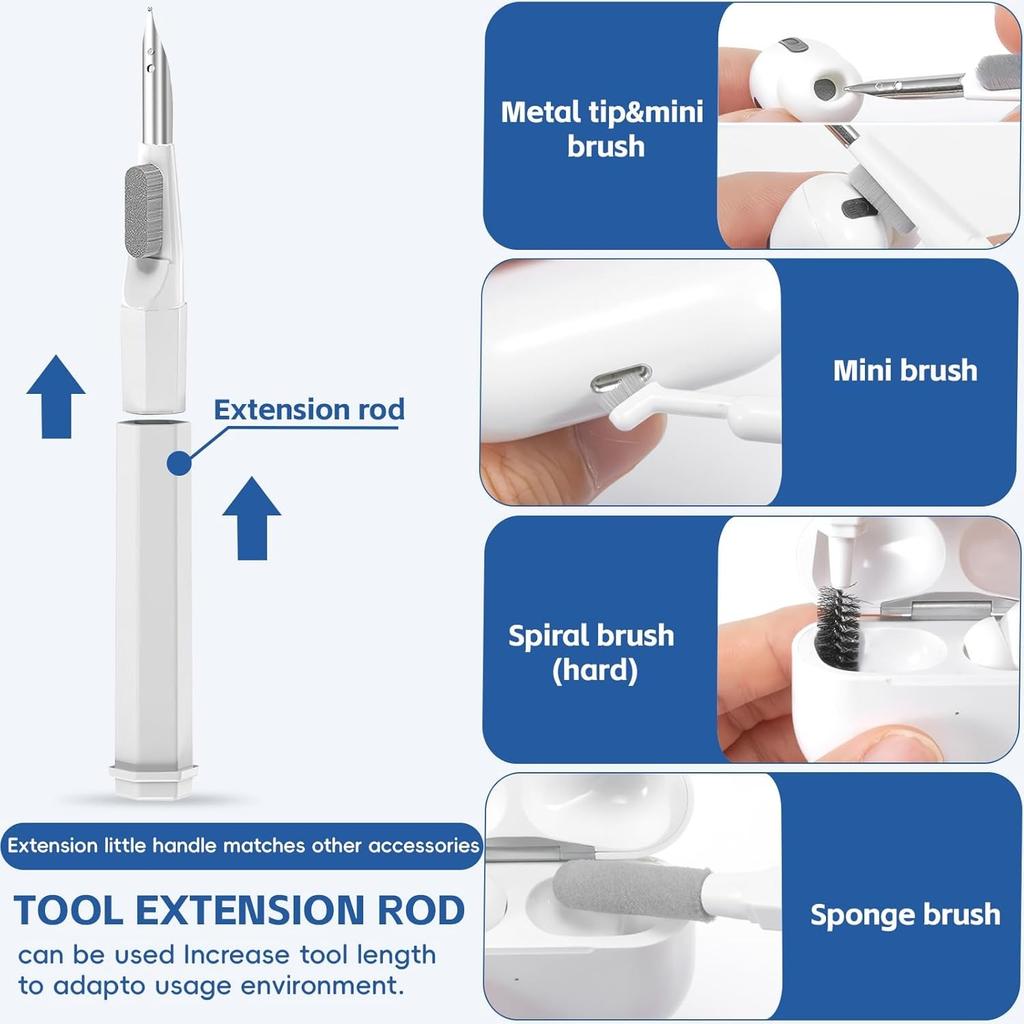 AirPod Cleaning Kit Multifunctional 20 In 1 for Electronic Devices,Keyboard Cleaning Brush, Headphones Cleaner Kit for Laptop,Multi-Tool