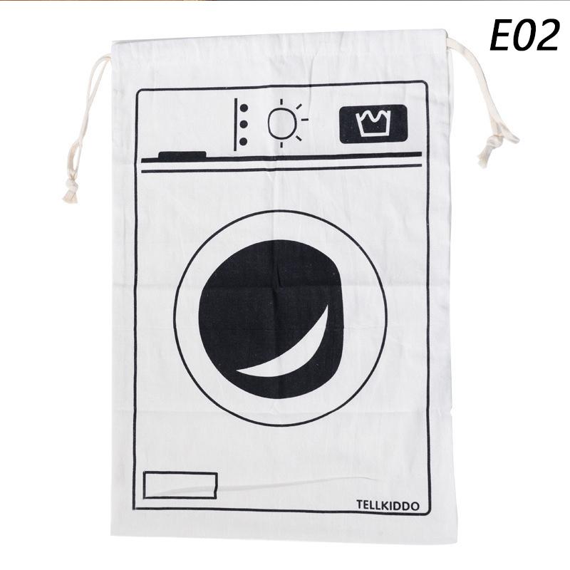 

Large Laundry Bag Cotton Linen Drawstring Duffle Fabric Laundry Storage Organizer for Clothes Toys Dirty Clothes Printing Bag