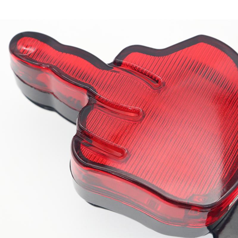 Universal Fun Motorrad Bremslicht Hinten Kennzeichen Rücklicht Retro Rot Rücklicht Rot LED Brems Zeichen