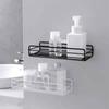 Wall Mounted Storage Rack No Drill for Bathroom Kitchen Dormitory Hanging Organizer Basket Waterproof Shelf with Strong Adhesive