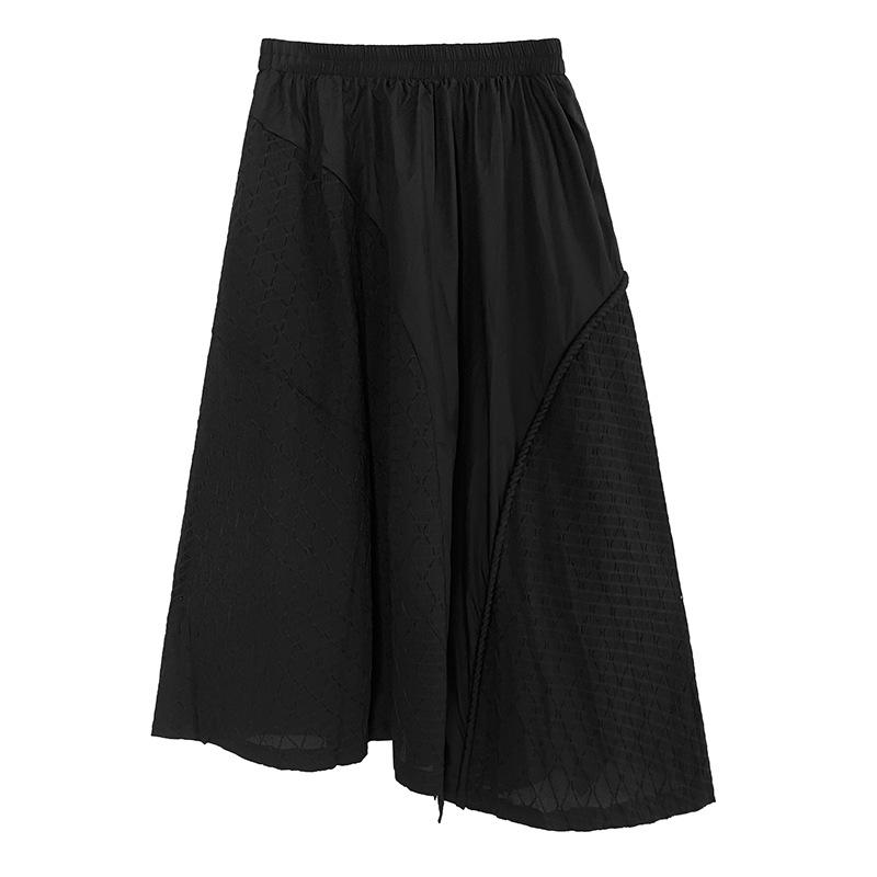 XITAO Asymmetrical Black Casual Skirt Women WMD6456