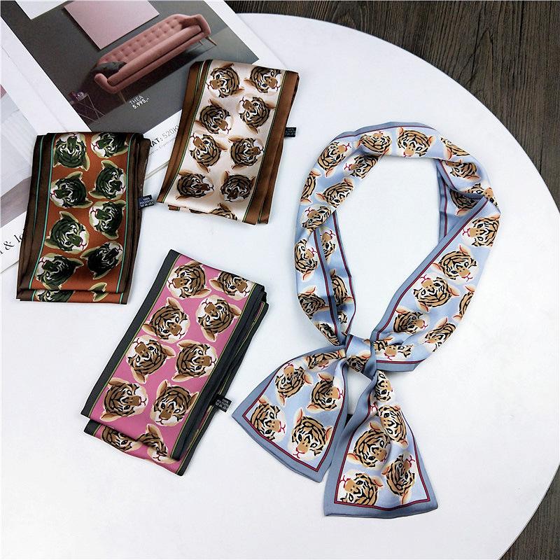 Pingjiao stil nou, primăvară și toamnă, decorațiuni profesionale, eșarfă mică de mătase, versatilă, eșarfă pentru femei, curea îngustă de păr lung, curea pentru geantă de cravată