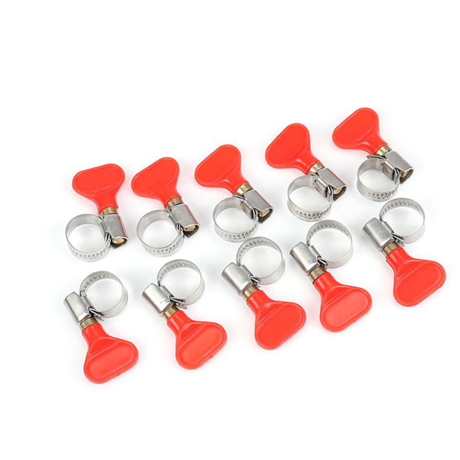 30PCS Butterfly Hose Clamp Stainless Steel 304 Worm Clamp Fit for 8-12mm OD Tubing Home Brewing Industrial and Automotive