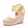 Fashion Plus Size 34-41 Shoes for Women Summer High Heel Platform Wedges Sandals Ankle Buckle Strap Closed Toe Comfortable Casual Shoes