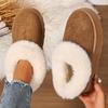 Fashion Fluffy Furry Platform Snow Boots Woman 2025 Thicken Plush Warm Winter Ankle Boots for Women Non Slip Thick Sole Cotton Shoes