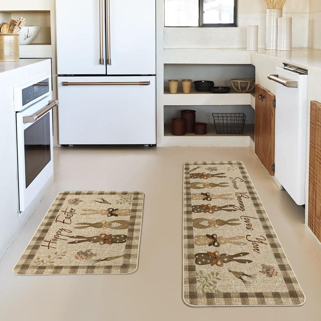 Retro Style Kitchen Floor Mat – Dirt-Resistant, Decorative, and Draining Door Mat