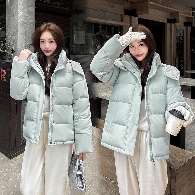 Bread clothes down cotton-padded clothes women's new fashion college small hooded winter thickened cotton-padded jacket