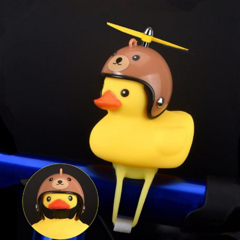 Gumová kachnička Zvonek na kolo LED světlo Zvonek na kolo Zvonek na kolo Hlasitý Jasný Zřetelný Zvuk Zvonku Hračka Gumová kachnička Ozdoba do auta Žlutá kachnička