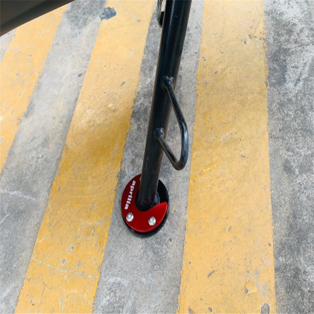 AL-mart Motorcycle Side Stand End Kickstand Plate Expansion Pad Holder Extension CNC Aluminum Fit Aprilia GPR125 GPR150