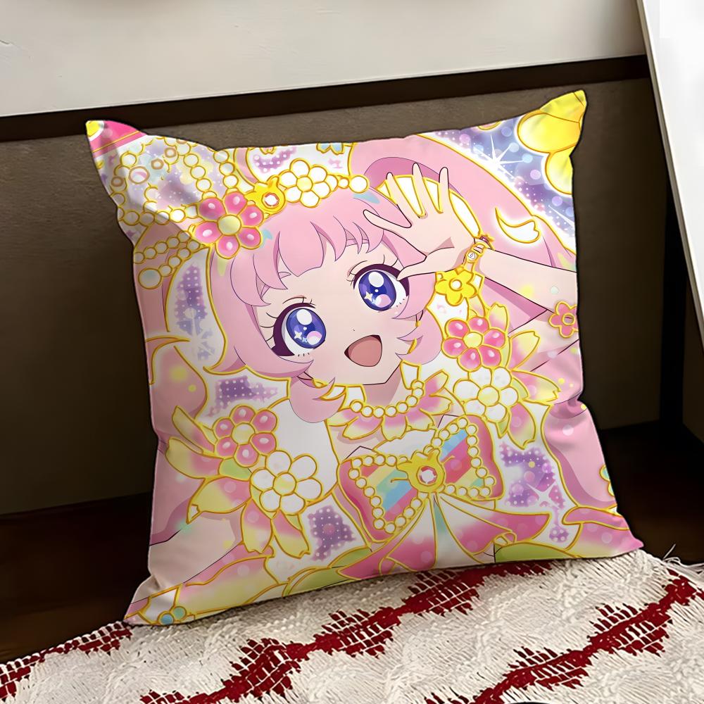 Cute Anime HHimitsu no AiPri Cushion Cover Reversible Soft Durable Pillow Cover Home  Car MultiScene Use for Daily Comfort
