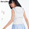 BARRY BANNY Girls' Faux 2-Piece Sleeveless Sports Vest