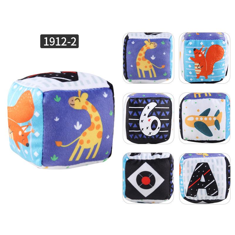 Non-Toxic Baby Rattles Toy Cartoon Design Early Education Intelligence Toys Colorful Doodle Baby Shake Bell Toys Kids Car Pendant Toy Gift