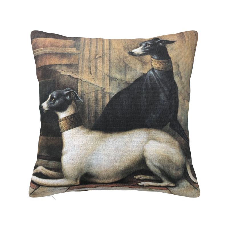 Custom Whippet Greyhound Dog Throw Pillow Case for Sofa Hound Modern Cushion Cover Soft Pillowcase