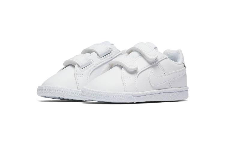 Nike Court Royale Casual Low Top Skateboard Shoes White Infant And Toddler 833537-102