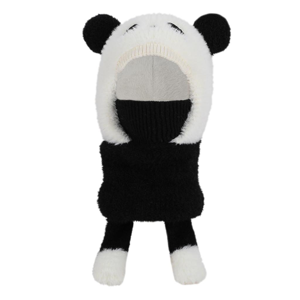 Children's Plush Warm Ear  Pullover Hat With Plush Mask And Neck