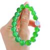 10Mm Ice Clear Emperor Green Natural Green Chalcedony White Moonlight Design Bracelet