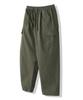 MODERMENT Semi-Wide String Cotton Cargo Pants [Khaki]