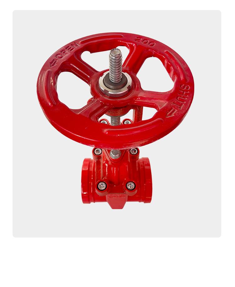 Z85X Groove Hidden Stem Gate Valve: Manual Ductile Iron Gate Valve with Exposed Stem and Firefighting Elastic Seat Seal.